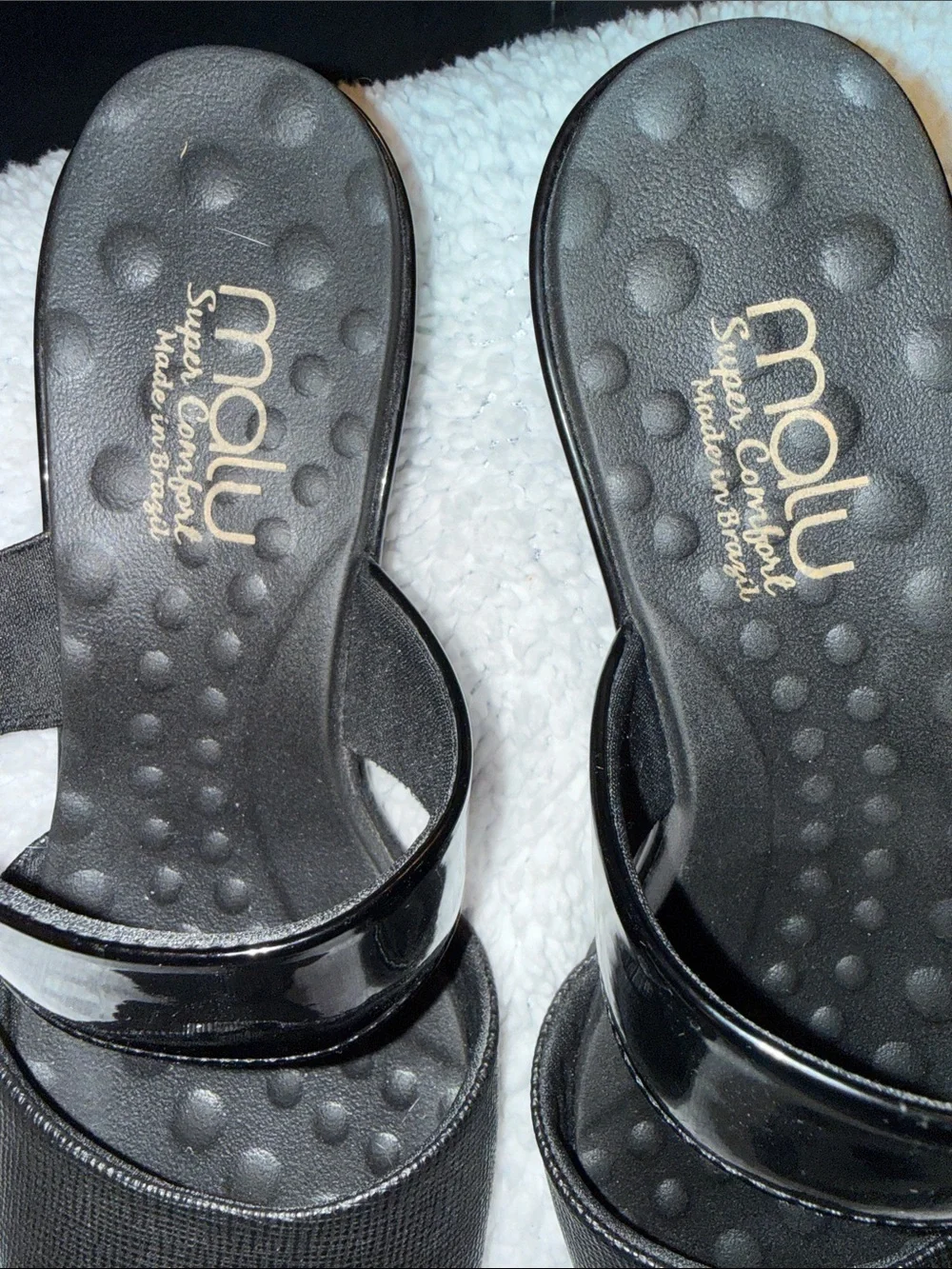 Malu Black Double-Strap Comfort Slide Sandals wedding guest business casual sz 8